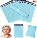 PHOGARY 100Pcs Adult Diaper Disposal Bags Disposable | Odor Lock Leak-Proof &amp Tear-Resistant | Large 11.8 x 17.3 Inch Discreet Disposal Bags for Incontinence Supplies (Blue)