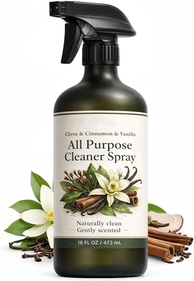 Powerful Cleaning Spray Stain Remover Solution 475ml Bottle with Scented Formula Kitchen Counter Cleaner All-Purpose Spray with Build Cleaning Sprayer for Stainless Steel and Bathroom