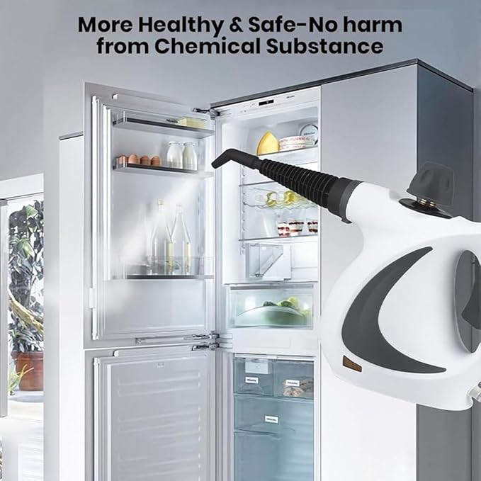 Pressure Handheld Steam Cleaner by 9-in-1 Steam Cleaning Machine for Home Car Tile Grout Upholstery and Multi-Surface.