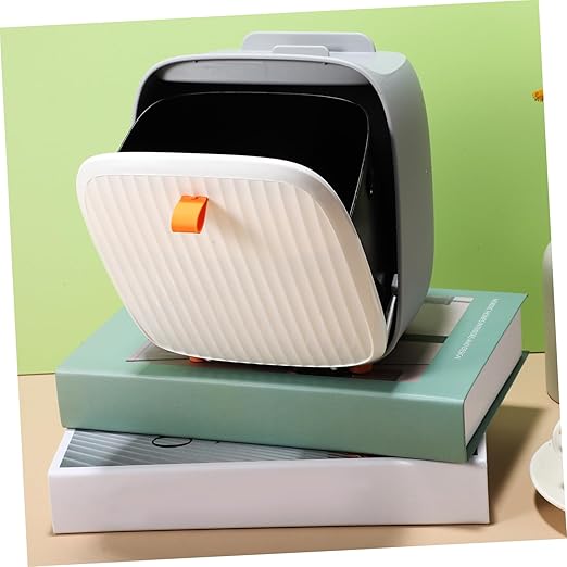 Vaguelly Mini Desktop Trash Bin Lid Stylish Rubbish Can for Office and Bedroom Compact Wastebasket Organizer for Countertop Bathroom and Dorm Use