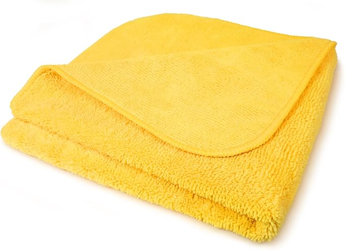 Mothers Professional Grade Premium Microfiber Towels 12-Pack 16”x16” — Dual-Nap 400 GSM Lint-Free Clear Coat Safe Ultra-Soft &amp Absorbent for Wax Polish Detailers Glass &amp Interior (90-