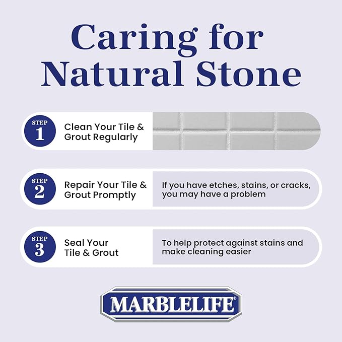 Marblelife Tile &amp Grout Cleaner - Tile and Grout Cleaner for Floors Pools Bathroom Shower Bath &amp Other Surfaces Safe &amp Effective Ready-To-Use Refill Gallon