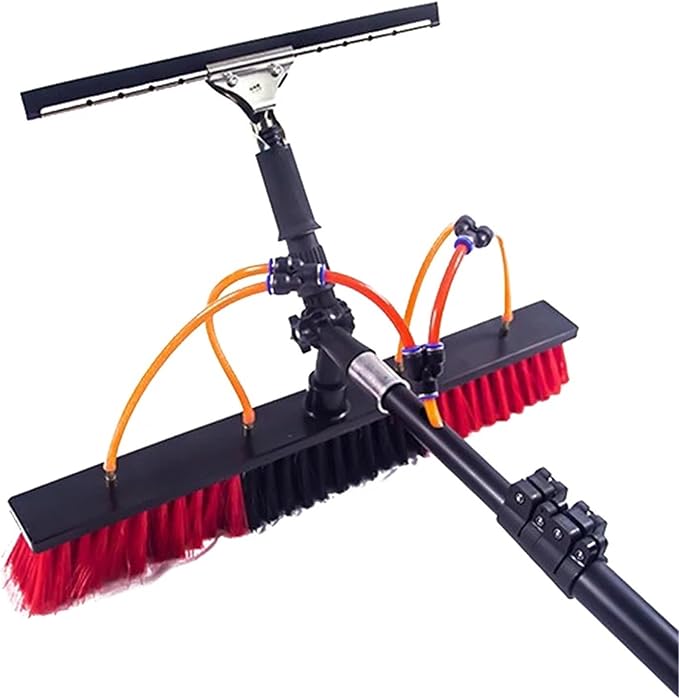 Solar Panel Cleaning Brush Telescopic Aluminum Cleaning Brush Pole Solar Panel Handheld Water SupplyWater Fed Pole