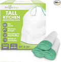 Tall Kitchen (200 count) 13 Gallon Drawstring Trash Bags White Kitchen Bags 0.9 Mil Thickness Tall Kitchen Garbage Bags13 Gallon