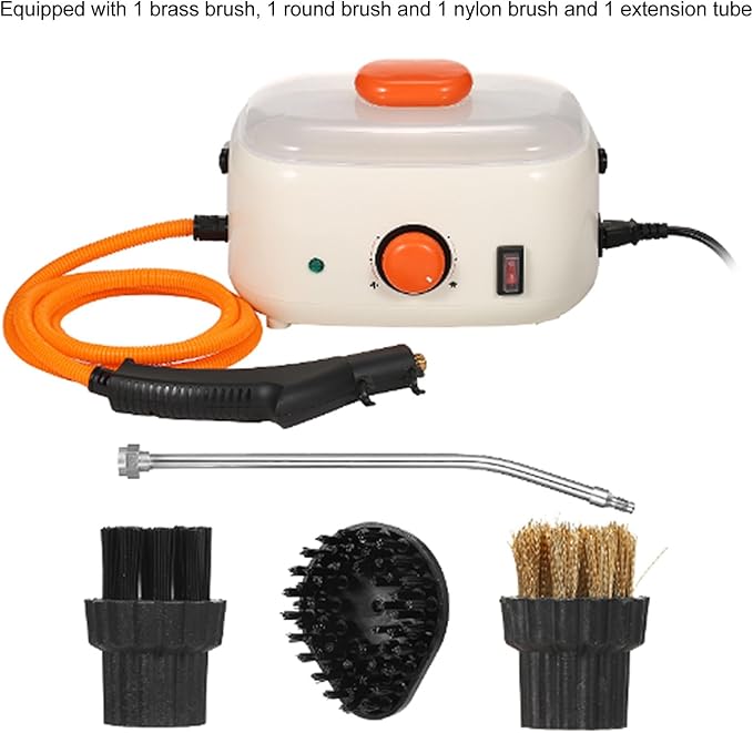 2500W Handheld Steam Cleaner High Pressure Large Capacity 901ml Safety Features Versatile Brushes for Kitchen Car Bathroom Heavy Duty Cleaning