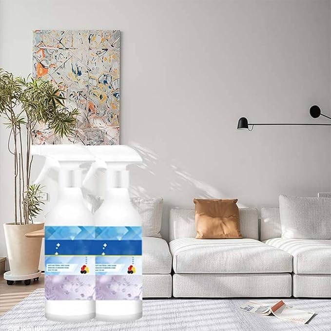 Multi-Effect Degreasing &amp Stain Removal Agent Heavy Duty Kitchen Degreaser Spray Fast-Acting All-Purpose Cleaners Dissolve Grease &amp Oil Stains For Bathroom Glass Car Interior (2PC)