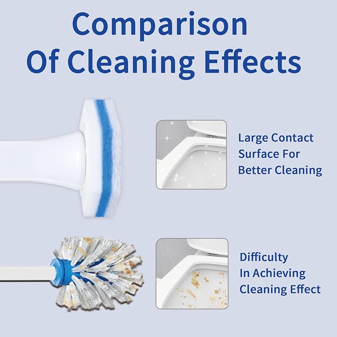Aimery 100 Counts Blue Disposable Toilet Bowl Cleaning Wand Refills Compatible With Clorox(100Blue)