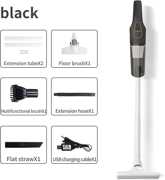 VELPEN Lightweight Cordless Stick Vacuum Cleaner for Hardwood Floors and Carpet Rechargeable 6000pa Suction Runtime of 20 Minutes Includes Multiple Tools