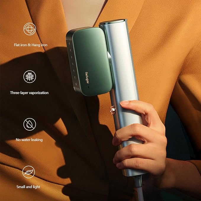 Nesugar Steamer for Clothes Steamer Fashion Portable Handheld Garment Steamer 0.8lbs Lightly 15s Fast Heat-up 10 Minutes of Continuous Steam Mini Steam Iron for travel and home(100-120V)