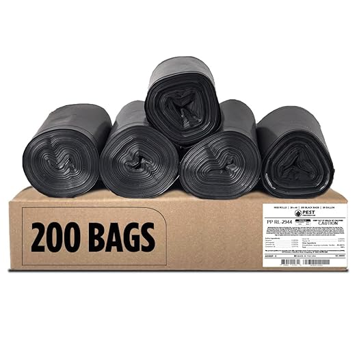 Aluf Plastics 26 Gallon Black Star Seal Coreless Roll Trash Bags - 29 x 44 - 0.9 MIL - Pack of 200