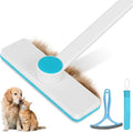 Pet Hair Removal Tool - Pet Hair Remover for Cat &amp Dog Hair Cleaning Carpet Rake for Fabric Furniture Pet Carpet Cleaner Come with Adhesive Hook Convenient to Hang &amp Store an Ideal for Pets