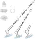 VEWIOR Electric Spin Scrubber Cordless Cleaning Brush with 3 Adjustable Angle 2 Speeds 3 Replaceable Brush Heads for Floor Bathroom Tub Tile Kitchen Window