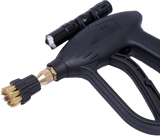 110V Heavy-Duty Handheld Pressurized Steam Cleaner Automatic Mobile Multipurpose Power Steamer Extra-Long Power Cord Home Cleaning Machine for upholstery carpet tile and grout (Black)