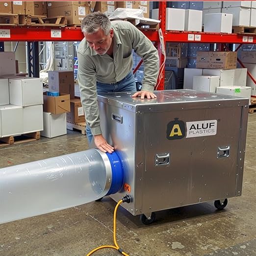 Aluf Plastics Lay Flat Poly Tubing - Food-Grade Polyethylene 24” x 500’ 4 Mil Thickness EQ 1 Roll Made in the USA. Lay-Flat Ducting Fits: Hockey Stick Skis Rugs Pipes