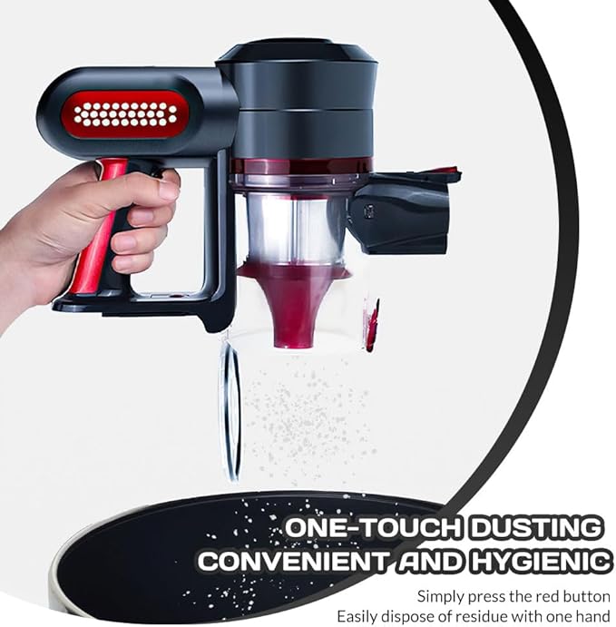 Laufary Cordless Vacuum Cleaner 30KPA 40Mins Runtime Lightweight Stick Vacuum Cleaners for Home Anti-Tangle Brush Wall Mount Storage Handheld Vacuum for Pet Hair/Carpet/Floor