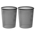 Alipis 2pcs Garbage Can Modern Wastebasket for Home Office Bedroom Bathroom Space-Saving Trash Bin for Daily Waste Disposal