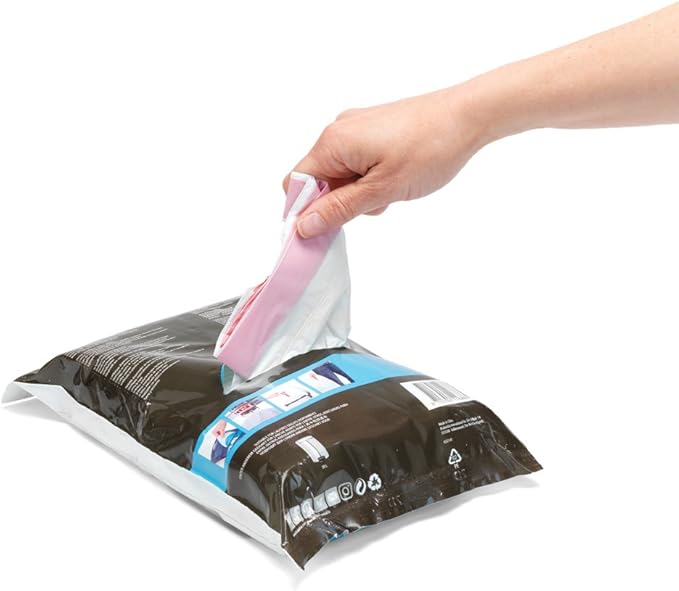 Brabantia IdealFit Bin Liners (Size Y/20 Litre) Ideal Quality Thick Plastic Trash Bags with Tie Tape Drawstring Handles (40 Bags)
