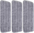 Large Household Spray Mop with Replaceable Microfiber Pad for Wet and Dry Cleaning Pads Rotating Broom(Replace 3 Cloth)