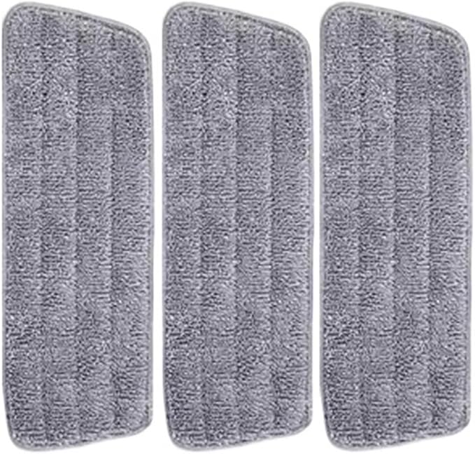 Large Household Spray Mop with Replaceable Microfiber Pad for Wet and Dry Cleaning Pads Rotating Broom(Replace 3 Cloth)
