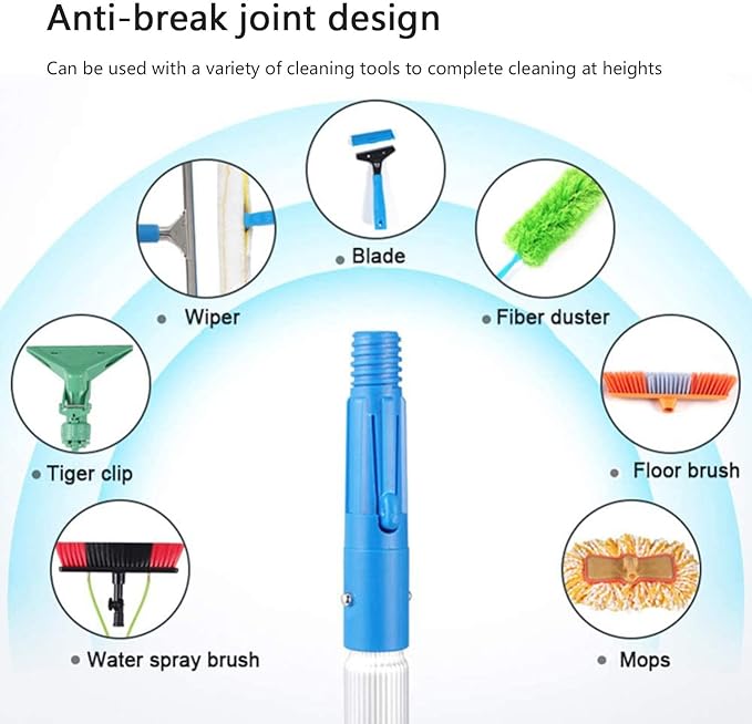 30ft Window Cleaning Pole Water Fed Telescopic Brush Window Cleaner Kit Photovoltaic Panel Water Spray Cleaning Brush Glass Scraper Cleaner Conservatory Roof(Size:4M) (3M)