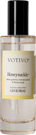Votivo Honeysuckle 4.3 oz Room &amp Linen Spray | Floral Scented Air Freshener for Linens &amp Living Areas | Premium Long Lasting Fragrance