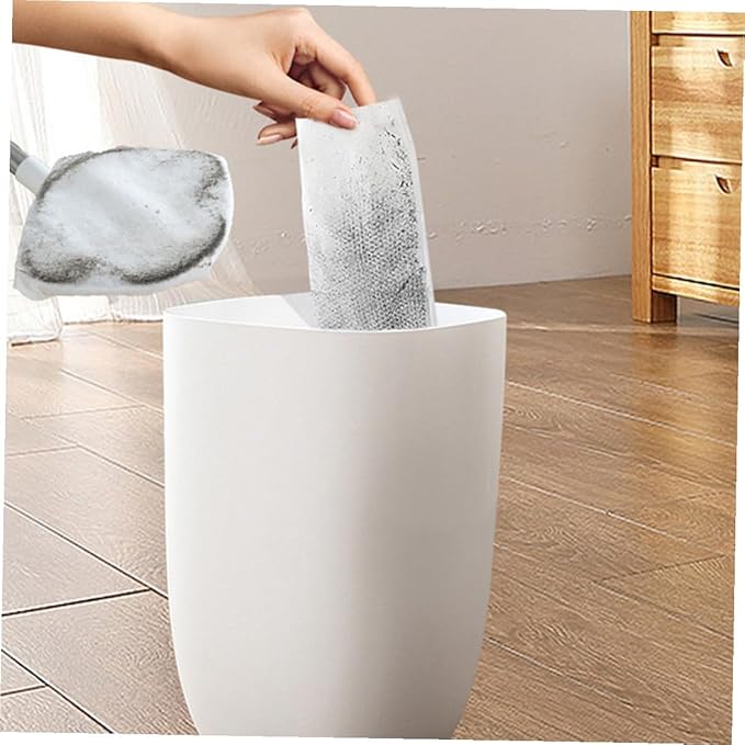 Wakauto Retractable Dust Mop for Floor Cleaning No Wash Dry Dust Mop Household Cleaning Tool for Hard Floors White Extendable Handle 1pcs Set