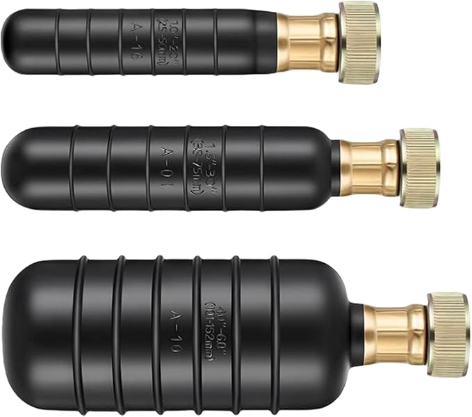 3Pcs Drain Bladders Rubber Kitchen Plumbing Hair Clog Remover Fits 1 to 6inch Pipe for Main Drain Sewer Kitchen Sinks