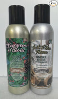 Smoke Odor Exterminator 198 gm/ 7 oz Large Spray Evergreen &amp Berries Set of Two Cans. Assortment (2) Includes Evergreen &amp Berries and Just Like Home.