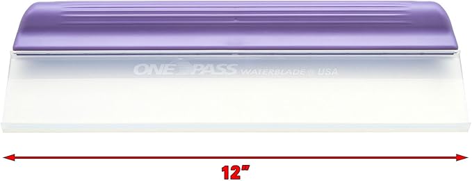 One Pass Classic 12 Waterblade Silicone T-Bar Squeegee Purple (WBL-OP2012CTY)