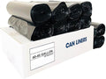 High Density 40-45 Gallon Trash Can Liner 12 Micron Black 250 Bags per Case