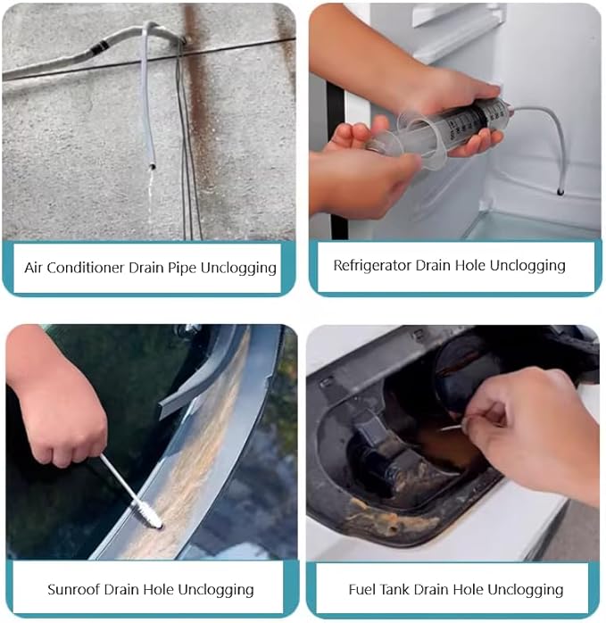 Air Conditioner Drain Pipe Unclogger: Household Tool for Unclogging Drain Holes/Pipes (for Leaks) and Clearing Clogged Water Pipes (Suitable for Outlet Pipes)