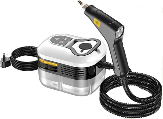 Handheld Steam Cleaner 1500W High Pressure Steamer With 3 Brush Heads 15s Heat-Up 6-Level Temp 1.2 L Water Tank Portable Steam Cleaning Machine for Car Kitchen Bathroom(Style2)