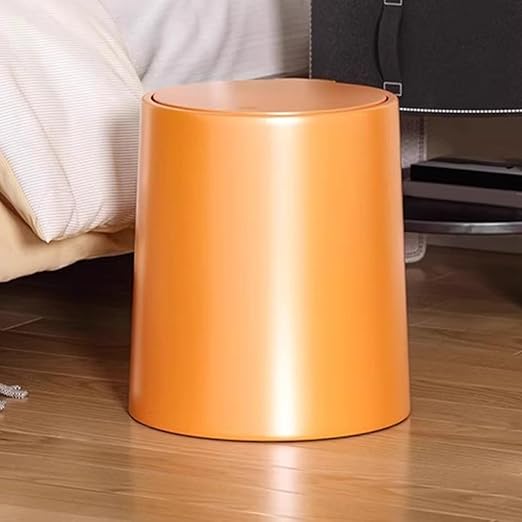 TOYANDONA Double Compartment Press-top Trash Can with Lid Large Plastic Wastebasket for Kitchen and Bathroom Sturdy Dual Bin Garbage Container for Home and Office Use
