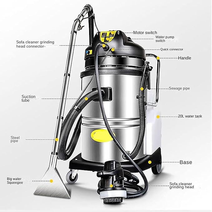 Commercial Carpet Cleaner for Wet DryCommercial Carpet Cleaning MachineCommercial Carpet Ex-tractor MachineVacuum Cleanerfor Carpets Sofas30L