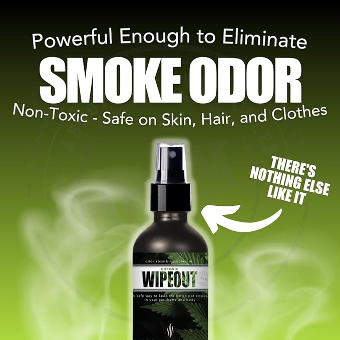 Chronic Wipeout Smoke Smell Eliminator for Home Cars Clothes &amp More | Smoke Odor Eliminating Spray for All Kinds of Strong Smoke | Gifts for Smokers - Apple Bamboo Teak &amp Unscented 3 Pack