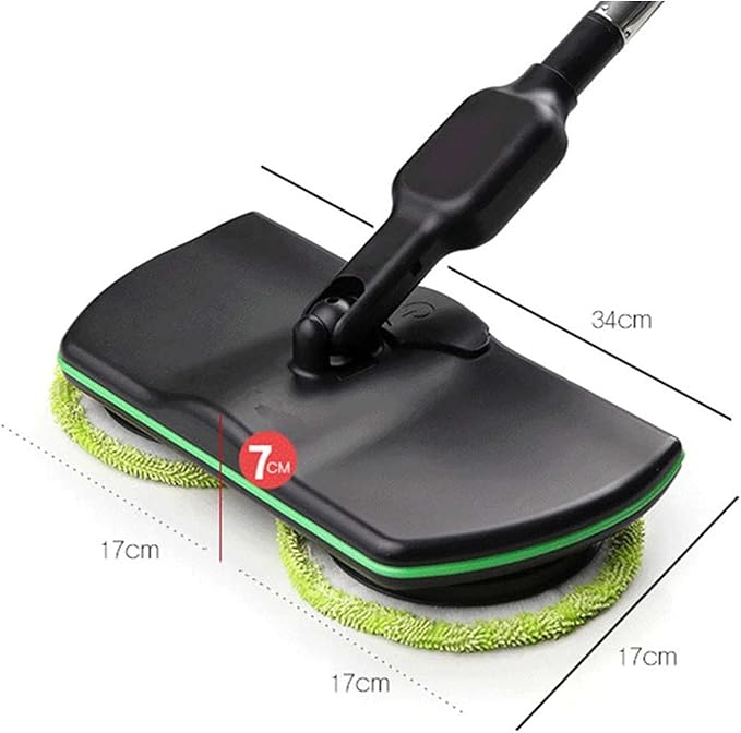 Rechargeable Cordless Sweeping Spinning Mop Cleaner - Wireless Rotating Scrubber Handheld Steam Floor Wiper With Electric Washer For Polisher - Includes Rechargeable Battery
