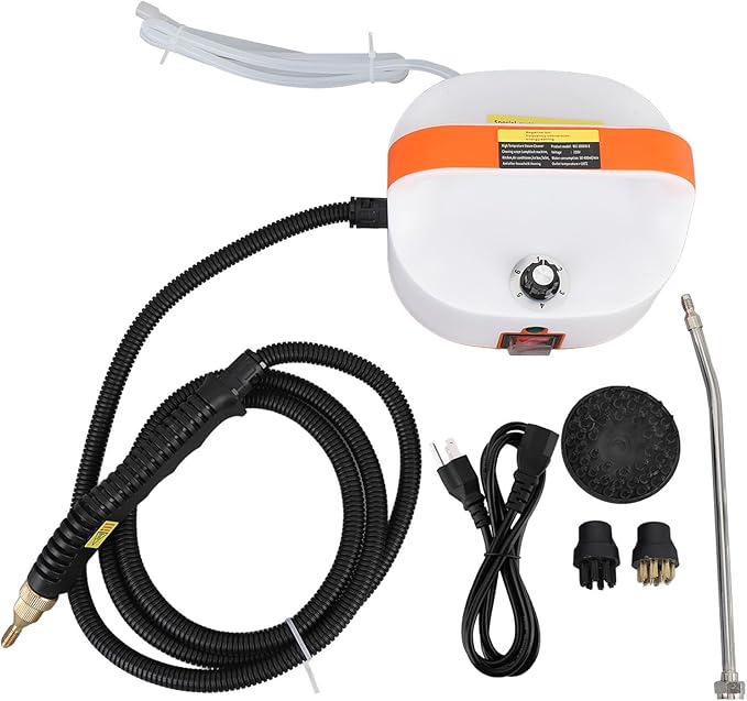 Handheld Steam Cleaner Electric Steam Cleaning Machine with 6 Stages Rotary Knob 50-400ML / MIN Steam Output for Air Conditioner Refrigerator Car Detailing (US Plug 110V)