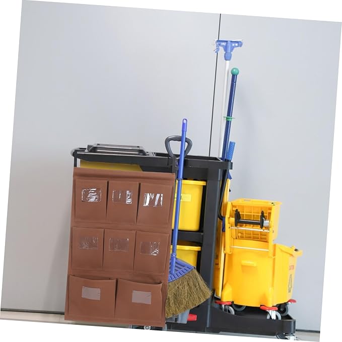 Heavy Duty Cleaning Supply Storage Bag for Housekeeping Carts Versatile Organizer for External Trash Bags and Cleaning Supplies Elegant Design for Hotels