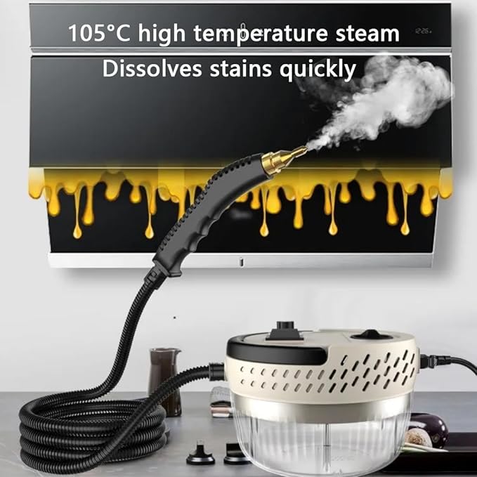 2500W Handheld High Temperature and Pressure Steam Cleaners 900 ml capacity 3 Bar with Brush Heads For Air Conditioning Kitchen Hood Steam Cleaning Machine