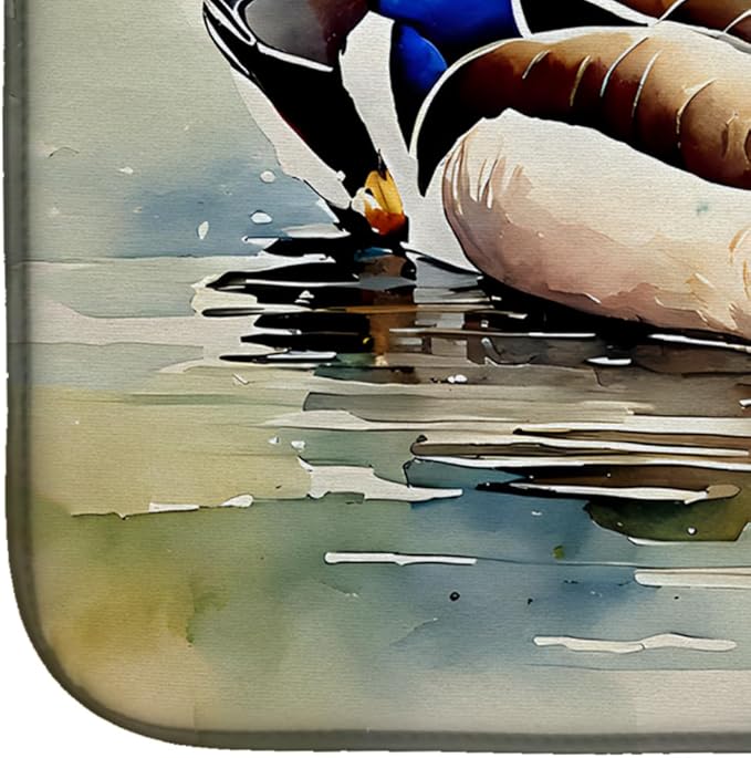Caroline's Treasures DAC3240DDM Mallard Dish Drying Mat Absorbent Dish Drying Mat Pad for Kitchen Counter Dish Drainer Mat for Countertop 14 x 21 Multicolor