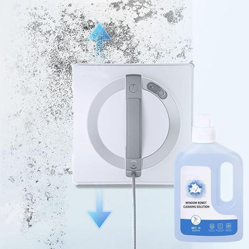 1L Window Cleaner Solution Compatible with ECOVACS Winbot W1 Pro/W2 Pro Omni/Winbot Mini - High-Efficiency Glass Cleaning Liquid for Window Cleaning Robots(2pcs)