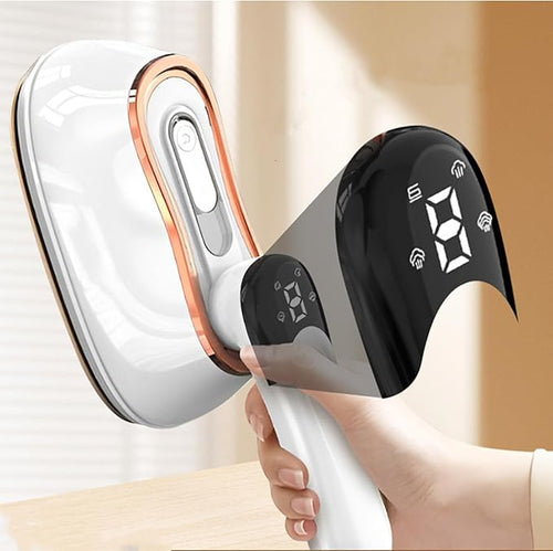 2 In 1 Portable Ironing Machine Handheld Clothing Steam Iron 1200W +15 Seconds Fast Heating180°Rotation LCD Display Ironing Mode 7-Hole Pressurized Steam