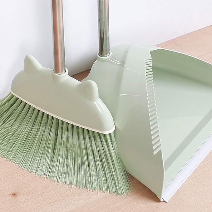 Dustpan and Broom - Suitable for Home Kitchen Office Lobby Floor Patio Sweeping IndoorOutdoor Spaces