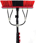 Water Fed Pole Kit Adjustable Window Cleaning Pole 180° Rotatable Brush Head Telescopic Cleaning Brush Outdoor Glass Solar Panel Spray Washer Washing Equipment24FT/7.2M