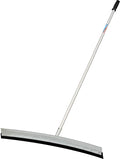 Unger Professional AquaDozer Max Kit 36” Smooth Surface Curved Floor Squeegee and 48” Dual End Pole Rubber Blade Scrubber and Broom for Concrete Asphalt and Tough Cleaning Jobs