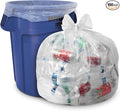Aluf Plastics 55-60 Gallon 1.2 MIL (equivalent) Thick Clear Heavy Duty Trash Bags - 38 x 58 - Pack of 100 - For Recycling Kitchen Contractor &amp Outdoor