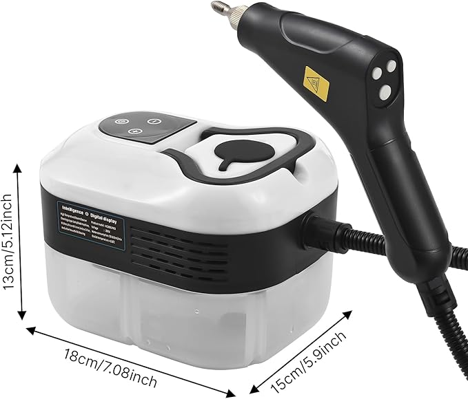 Decdeal Handheld Steam Cleaner with 6pcs Accessories Touch Screen 6 Levels Adjustable 105℃/221℉ Deep Cleaning Steamer with Portable Handle 1200ml/40.5oz Water Tank