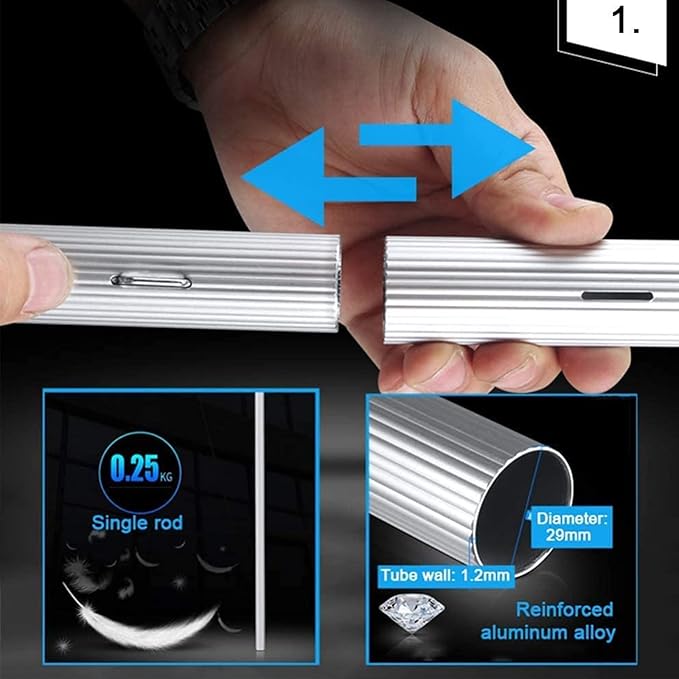 5-11M Window Cleaning Pole Water Fed Extendable Cleaner Window Cleaner Kit Conservatory Roof Cleaning Photovoltaic and Solar Panels Outdoor Window Cleaner 30Cm Brush Head/9M/29.5Ft/