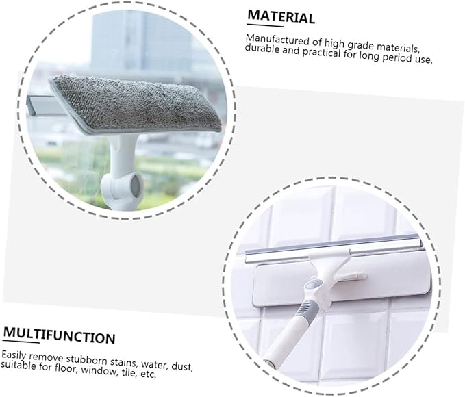 Ergonomic Glass Cleaning Wiper Multi-Purpose Window Cleaner Tool for Floor Window Scratch- Long-Lasting