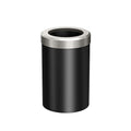Gatco Small Bathroom Trash Can with Lid Round 3 Gallon Stainless Steel Wastebasket Under Sink Matte Black and Satin Nickel for Bathroom Bedroom Office (1912SN)